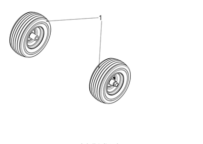 Wheels-Front Diagram and Parts List for RZT-L42KH (17CRCACS009)(2017) Cub Cadet Lawn Tractor